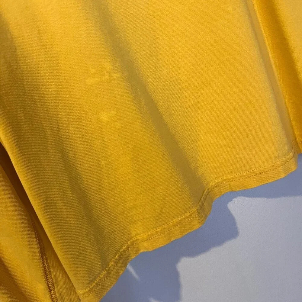 Vintage Abercrombie & Fitch‎ Y2K Long Sleeve Muscle Fit Logo Shirt L Yellow
